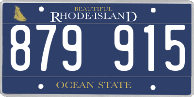RI license plate 879915