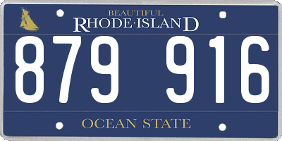 RI license plate 879916