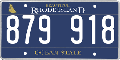 RI license plate 879918
