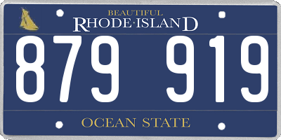 RI license plate 879919
