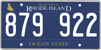 RI license plate 879922