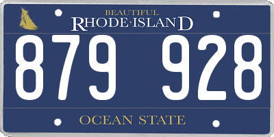 RI license plate 879928