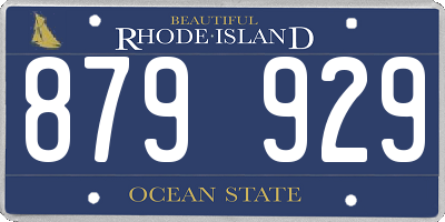 RI license plate 879929