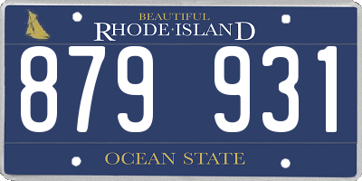 RI license plate 879931