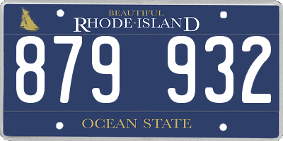RI license plate 879932