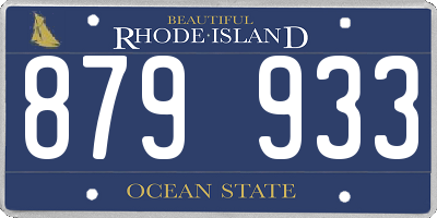 RI license plate 879933