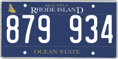 RI license plate 879934