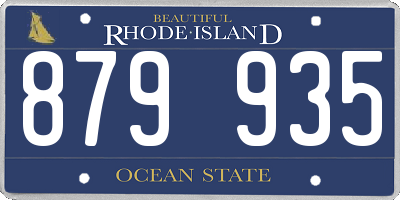 RI license plate 879935