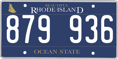 RI license plate 879936