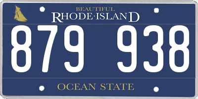 RI license plate 879938