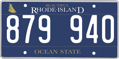 RI license plate 879940