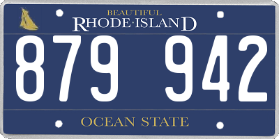 RI license plate 879942