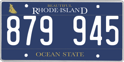RI license plate 879945