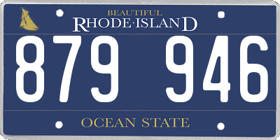 RI license plate 879946