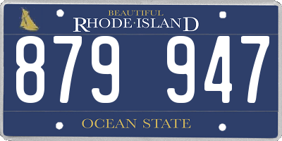 RI license plate 879947