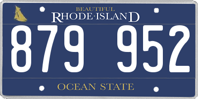 RI license plate 879952
