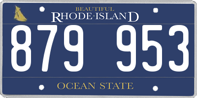 RI license plate 879953