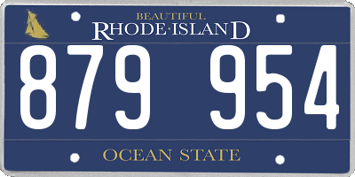 RI license plate 879954