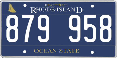 RI license plate 879958