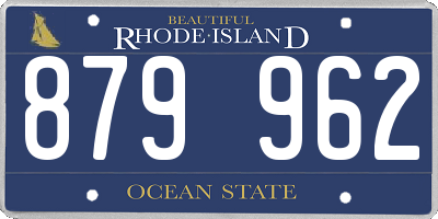 RI license plate 879962