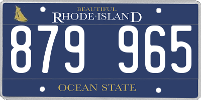 RI license plate 879965