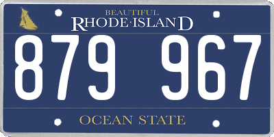RI license plate 879967