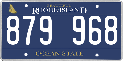RI license plate 879968