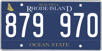 RI license plate 879970