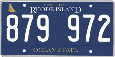 RI license plate 879972