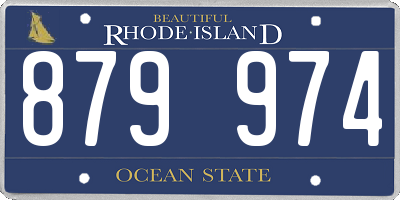 RI license plate 879974