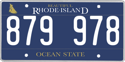 RI license plate 879978