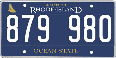 RI license plate 879980