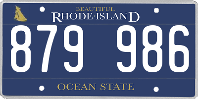 RI license plate 879986
