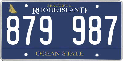 RI license plate 879987