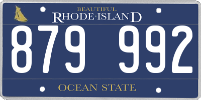 RI license plate 879992