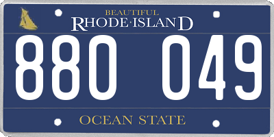 RI license plate 880049