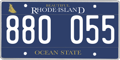 RI license plate 880055