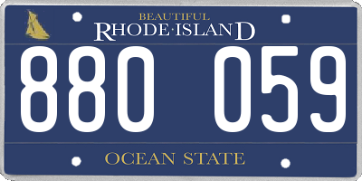 RI license plate 880059