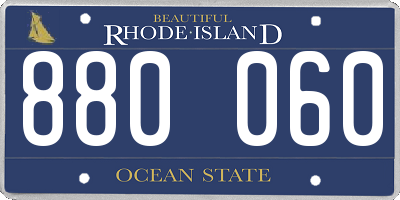 RI license plate 880060