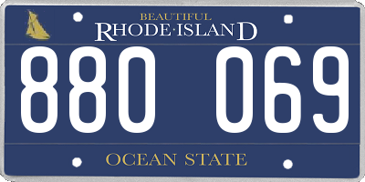 RI license plate 880069