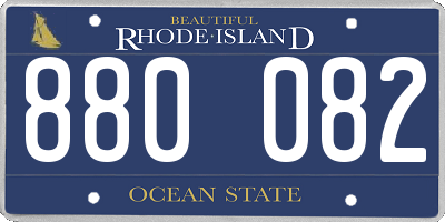 RI license plate 880082