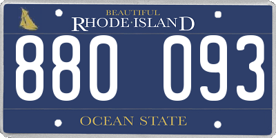 RI license plate 880093