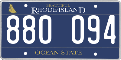 RI license plate 880094