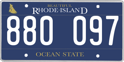 RI license plate 880097
