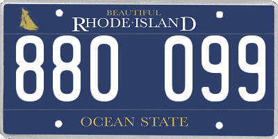 RI license plate 880099