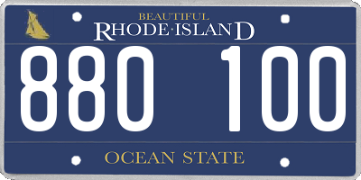 RI license plate 880100