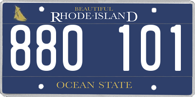 RI license plate 880101
