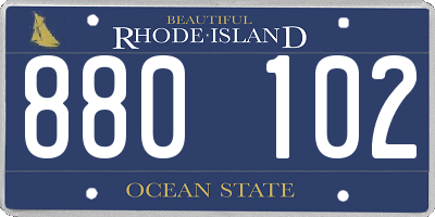RI license plate 880102