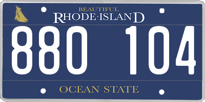 RI license plate 880104