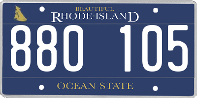 RI license plate 880105